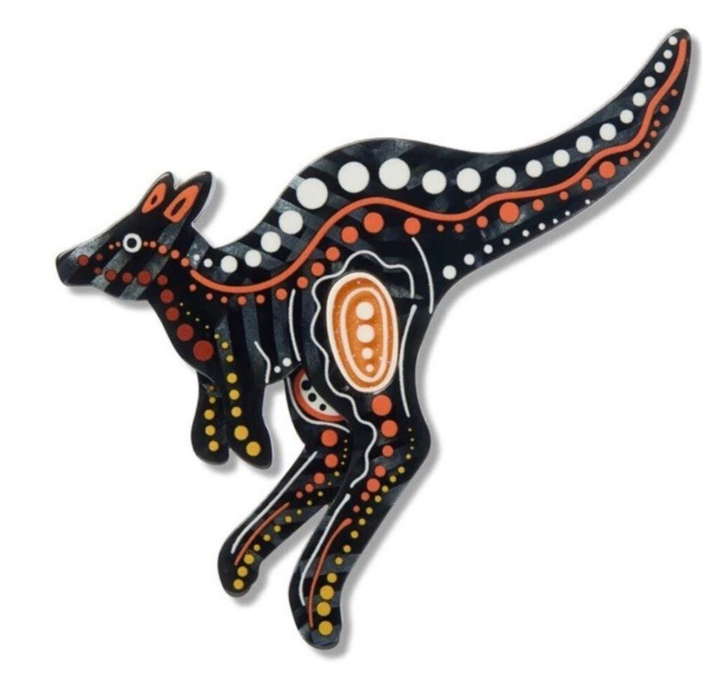 Matjumpa Ritjinguthinha Kangaroo Brooch by Erstwilder BNIB